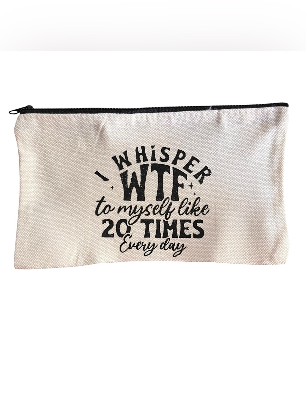Canvas Cosmetic Pouch with Funny Quotes